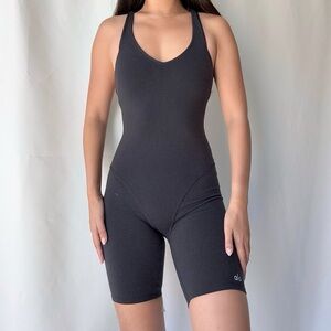 Alo Yoga Black Airbrush Real Onesie